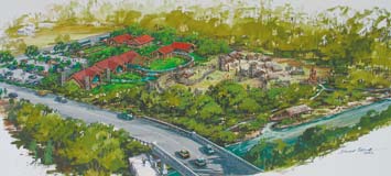 Drawing of tourist attraction