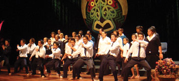 students performing