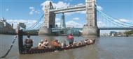 Waka taua on the River Thames