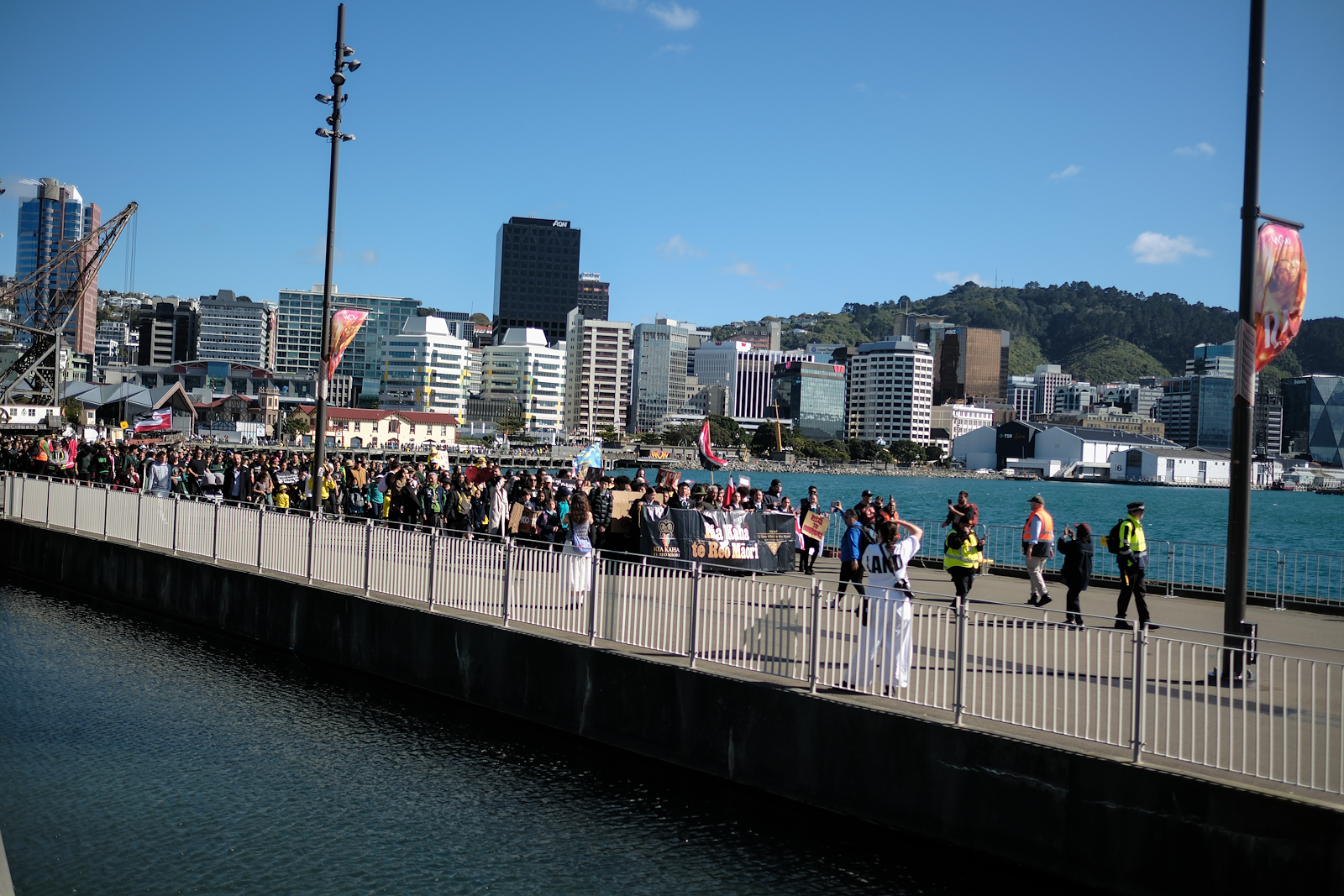People participating in a Te Wiki o Te Reo parade